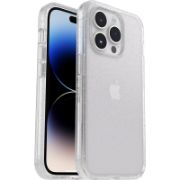 Image de OtterBox Symmetry Clear Coque pour iPhone 14 Pro Max, anti-chute, protection fine, supporte 3 x plus de chutes que la norme militaire, antimicrobien, Stardust - Transparent (77-88662)