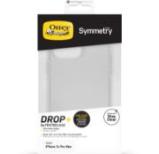 Image de OtterBox Symmetry Clear Coque pour iPhone 14 Pro Max, anti-chute, protection fine, supporte 3 x plus de chutes que la norme militaire, antimicrobien, Stardust - Transparent (77-88662)