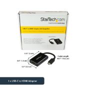 Image de StarTech.com Adaptateur vidéo USB-C vers HDMI 4K 60 Hz avec USB Power Delivery 60 W (CDP2HDUCP)