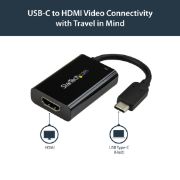 Image de StarTech.com Adaptateur vidéo USB-C vers HDMI 4K 60 Hz avec USB Power Delivery 60 W (CDP2HDUCP)