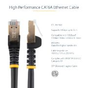 Image de StarTech.com Câble réseau Cat6a STP blindé sans crochet de 3 m - Noir (6ASPAT3MBK)