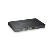 Image de Zyxel GS1920-24HPV2 Géré Gigabit Ethernet (10/100/1000) Connexion Ethernet, supportant l'alimentation via ce port (PoE) Noir (GS192024HPV2-EU0101F)