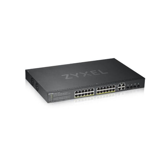 Image de Zyxel GS1920-24HPV2 Géré Gigabit Ethernet (10/100/1000) Connexion Ethernet, supportant l'alimentation via ce port (PoE) Noir (GS192024HPV2-EU0101F)