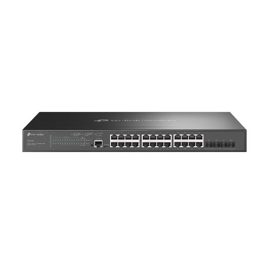 Image de TP-Link Omada commutateur réseau Géré L2+ Gigabit Ethernet (10/100/1000) Connexion Ethernet, supportant l'alimentation via ce port (PoE) 1U Noir (SG3428MP)