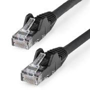Image de StarTech.com câble de réseau Noir 3 m Cat6 U/UTP (UTP) (N6LPATCH3MBK)