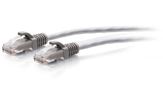 Image de C2G Câble de raccordement Ethernet fin Cat6a non blindé (UTP) avec protection anti-accrochage de 0,3 m - Gris (30111)