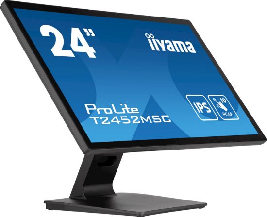Image de iiyama ProLite écran plat de PC 60,5 cm (23.8") 1920 x 1080 pixels Full HD LCD Écran tactile Multi-utilisateur Noir (T2452MSC-B1)