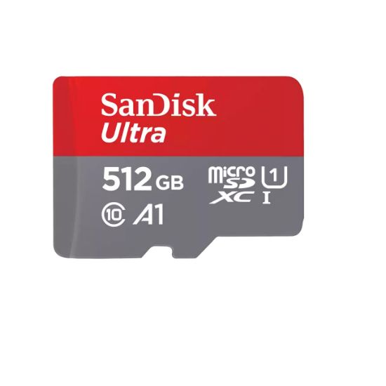 Image de SanDisk 512 GB, microSDXC, 150MB/s, UHS-I Mémoire flash - Gris,Rouge (SDSQUAC-512G-GN6FA)