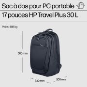 Image de HP Sac à dos pour ordinateur portable Travel Plus 30L 17 pouces (A2CE0AA)