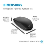 Image de HP Souris sans fil ultra-plate 235 (4E407UT#AC3)