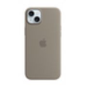 Image de Apple Coque en silicone avec MagSafe pour iPhone 15 Plus - Argile - Taupe (MXQU3ZM/A)