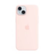 Image de Apple Coque en silicone avec MagSafe pour iPhone 15 Plus - Rose pâle (MXQV3ZM/A)