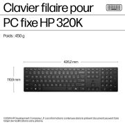 Image de HP Clavier Wired Desktop 320K (9SR37UT)