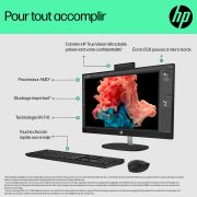 Image de HP 24-cr0060nb AMD Ryzen™ 5 7520U 60,5 cm (23.8") 1920 x 1080 pixels PC All-in-One 16 Go LPDDR5-SDRAM 512 Go SSD Windows 11 Home Wi-Fi 6 (802.11ax) Noir (C50KBEA)