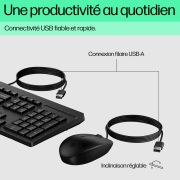 Image de HP Ensemble combiné clavier et souris filaires 225 (AX2Y7AA)