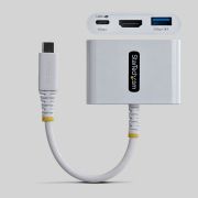 Image de StarTech.com Adaptateur Multiport USB-C vers HDMI avec Charge PD 140W, HDMI 4K 60Hz, Hub USB 5 Gbps, Mini Dock pour MacBook / Dell / Thinkpad / HP / iPad / Tablettes (168W-USBC-MULTIPORT)