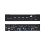 Image de StarTech.com Switch KVM DisplayPort à 4 Ports avec Fonction Mouse Roaming et Multi-View / Picture-in-Picture, 4K 60 Hz, Hub USB 3.0 (5 Gbps), Contrôle par Raccourcis ... (P4AD122M-KVM-SWITCH)