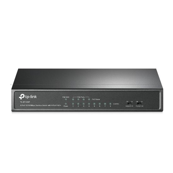 Image de TP-Link TL-SF1008P Non-géré Fast Ethernet (10/100) Connexion Ethernet, supportant l'alimentation via ce port (PoE) Noir (TL-SF1008P V5)