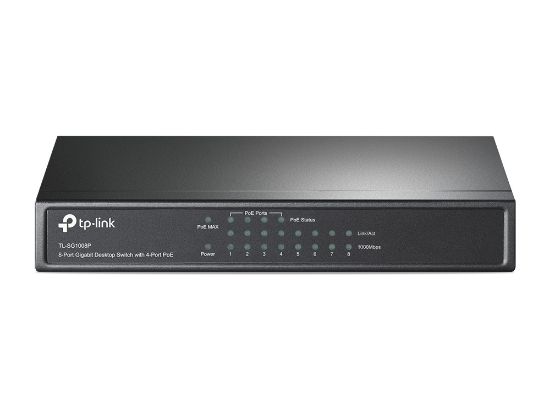 Image de TP-Link TL-SG1008P Géré Gigabit Ethernet (10/100/1000) Connexion Ethernet, supportant l'alimentation via ce port (PoE) Gris (TL-SG1008P V3)