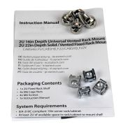 Image de StarTech.com Etagère ventilée montée en rack 2U 22 pouces - Etagère d'armoire serveur fixe - 22 kg (CABSHELF22V)