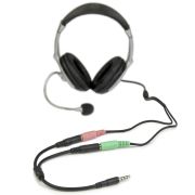Image de StarTech.com Adaptateur pour casque avec prises pour écouteur et microphone séparées - Mini-Jack 3,5mm 1x (M) 2x (F) - Noir (MUYHSMFF)