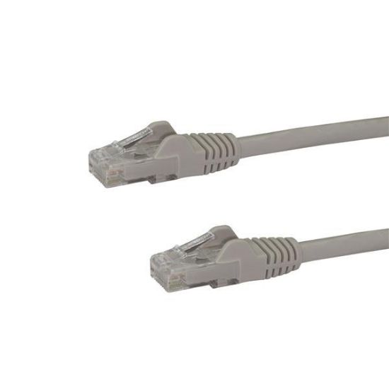 Image de StarTech.com Câble réseau Cat6 Gigabit UTP sans crochet de 1m - Cordon Ethernet RJ45 anti-accroc - M/M - Gris (N6PATC1MGR)