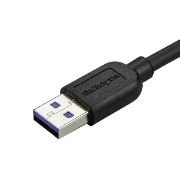 Image de StarTech.com Câble Micro USB 3.0 slim - USB-A vers Micro-B à angle gauche de 50 cm - M/M (USB3AU50CMLS)