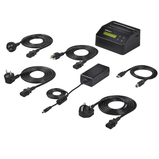 Image de StarTech.com Effaceur de Disque Dur à Baie Unique, Nettoyeur de HDD/SSD Autonome, USB 3.0 à SATA II (3 Gbps), 9 Modes d'Effacement, Écran LCD, Dock de nettoyage de Disque Dur ... (SDOCK1EU3P)