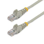 Image de StarTech.com Câble réseau Cat5e UTP sans crochet de 1m - Cordon Ethernet RJ45 anti-accroc - M/M - Gris (45PAT1MGR)