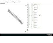 Image de StarTech.com Panneau de gestion de câbles 0U de 91 cm pour rack - Guide-câbles avec anneaux (CMVER20UD)