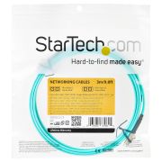 Image de StarTech.com Câble Fibre Optique Multimode de 3m LC/UPC à LC/UPC OM4, Fibre Zipcord 50/125µm LOMMF/VCSEL, Réseaux 100G, Faible Perte d'Insertion, Cordon de Raccordement Fibre ... (450FBLCLC3)