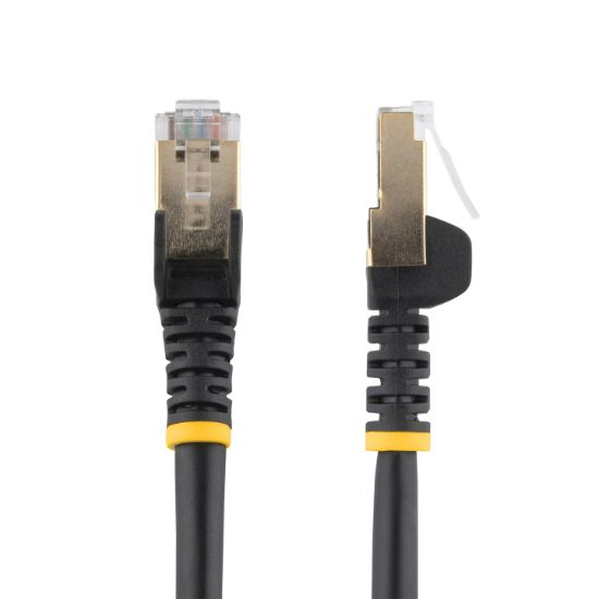 Image de StarTech.com Câble réseau Cat6a STP blindé sans crochet de 2 m - Noir (6ASPAT2MBK)