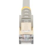 Image de StarTech.com Câble réseau Cat6a STP blindé sans crochet de 2 m - Gris (6ASPAT2MGR)