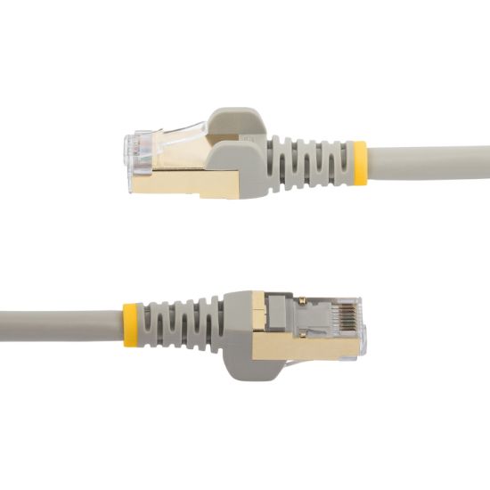 Image de StarTech.com Câble réseau Cat6a STP blindé sans crochet de 2 m - Gris (6ASPAT2MGR)