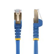 Image de StarTech.com Câble réseau Cat6a STP blindé sans crochet de 1 m - Bleu (6ASPAT1MBL)