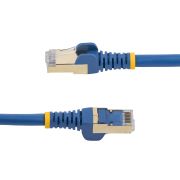 Image de StarTech.com Câble réseau Cat6a STP blindé sans crochet de 1 m - Bleu (6ASPAT1MBL)