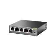 Image de TP-Link TL-SG1005P Non-géré Gigabit Ethernet (10/100/1000) Connexion Ethernet, supportant l'alimentation via ce port (PoE) Noir (TL-SG1005P V1)