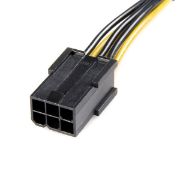 Image de StarTech.com Câble adaptateur d'alimentation PCI Express à 6 broches vers 8 broches de 15 cm - F/M (PCIEX68ADAP)
