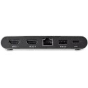 Image de StarTech.com Dock USB C - Station d'Accueil USB-C à Double Écran 4K HDMI - 100 W Power Delivery Pass-through, GbE, 2 USB A - Mini Hub Type C - Adaptateur Multiport pour PC Po ... (DK30C2HAGPD)