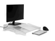 Image de BakkerElkhuizen Q-riser 110 61 cm (24") Bureau Transparent (BNEQR110)