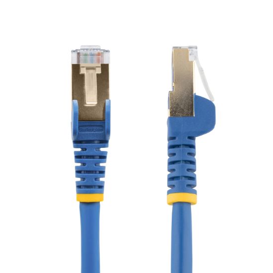 Image de StarTech.com Cordon de raccordement CAT6a - 1,5 m - Sans crochet - Câble patch RJ45 - Bleu (6ASPAT150CMBL)