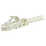 Image de StarTech.com Cordon de raccordement UTP CAT6 (1,5 m) sans crochet - Câble patch RJ45 - Blanc (N6PATC150CMWH)