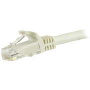 Image de StarTech.com Cordon de raccordement UTP CAT6 (7,5 m) sans crochet - Câble patch RJ45 - Blanc (N6PATC750CMWH)