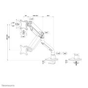 Image de Neomounts Support d'écran à fixer 17-49" - ressort à gaz - Topfix - arrêt 180° (DS70S-950BL1)