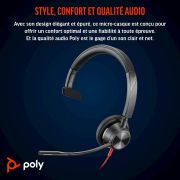 Image de HP Poly Micro-casque Poly Blackwire 3315 monaural USB-C + connexion 3,5 mm + adaptateur USB-C/A (8X217AA)