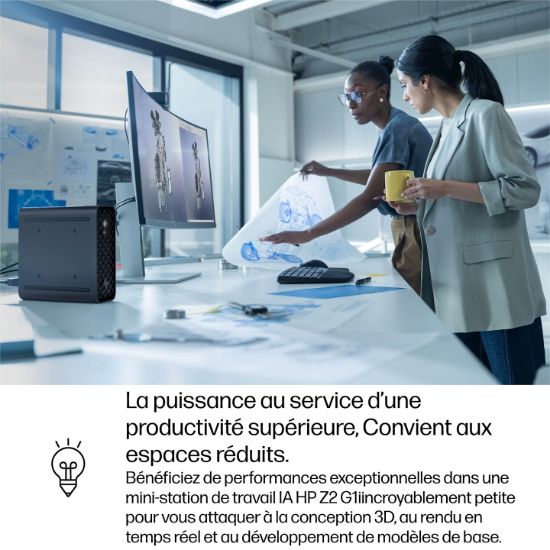 Image de HP Z2 Mini G1i IDS Ultra7 265 20 cores 6400 CSODIMMZ - 32 GB - DDR5 Intel Core Ultra 7 32 Go DDR5-SDRAM 512 Go SSD NVIDIA RTX A1000 Windows 11 Pro Mini PC Station de travail AI W ... (B76Q3ET)