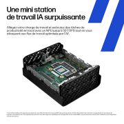 Image de HP Z2 G1a Copilot+ PC AMD Ryzen AI Max+ PRO PRO 395 64 Go LPDDR5x-SDRAM 1 To SSD Windows 11 Pro Mini PC Station de travail AI Workstation, AI PC Noir (A40Q8ET)