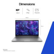 Image de HP ZBook 8 laptop Intel Core Ultra 7 255H 40,6 cm (16") WUXGA 32 Go DDR5-SDRAM 1 To SSD NVIDIA RTX 500 Ada Wi-Fi 7 (802.11be) Windows 11 Pro AI Workstation, AI PC Argent (B72VBET)