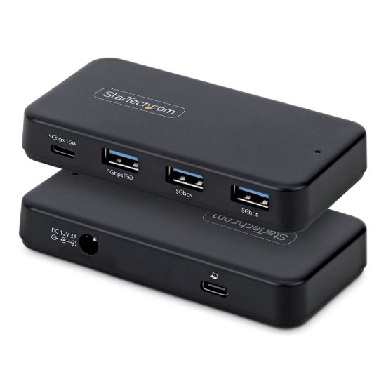 Image de StarTech.com Hub USB-C et USB-A à 4 Ports, 5 Gbps, Auto-Alimenté, Câble Hôte USB-C et USB-A 2 en 1, 1 Port USB-C et 3 Ports USB-A (1x BC 1.2), Adaptateur Secteur 36W Inclus (311UE-USB-HUB)