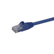 Image de StarTech.com Câble réseau Cat6 Gigabit UTP sans crochet de 50cm - Cordon Ethernet RJ45 anti-accroc - M/M - Bleu (N6PATC50CMBL)